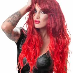 Cottelli Collection Rode Golvende Lange Pruik Van Wigged Love