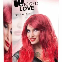 Cottelli Collection Rode Golvende Lange Pruik Van Wigged Love -Fetisj Mode Accessoires Winkel 07003390000 verp 1