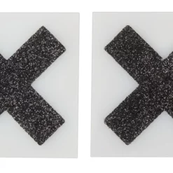 Cottelli Collection Tepel Sticker X - Glittering Zwart Tepel-kruis Sticker -Fetisj Mode Accessoires Winkel 07731580000 nor a