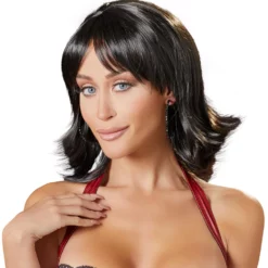 Cottelli Collection Schouderlange Zwarte Pruik 'Joanne' Van Wigged Love