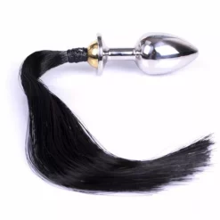 Kiotos Steel Black Horse Hair Pony Tail Rosebud -Fetisj Mode Accessoires Winkel 112 tms 2214 b 3
