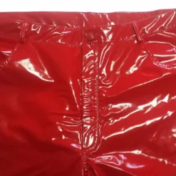 Heren Lak Jeans Van Ledapol -Fetisj Mode Accessoires Winkel 1185 rot vorne Hosentaschen