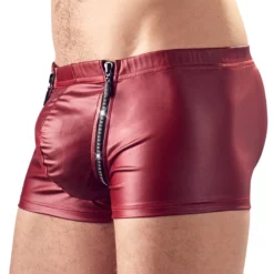 Sven Joyment Underwear Rode Short Met 2 Ritsen Aan De Voorkant Van SvenJoyment