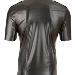 Sven Joyment Underwear Zwart Imitatie Leder Shirt Van Svenjoyment Underwear -Fetisj Mode Accessoires Winkel 21604551701 hollow rs