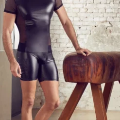 Nauwsluitend Wetlook Hemd In Bikerstijl Van NEK -Fetisj Mode Accessoires Winkel 21614001701 nor d 1