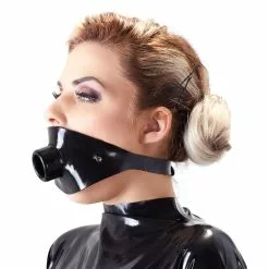 Late-X Fetish Wear Latex Gag Van Late X