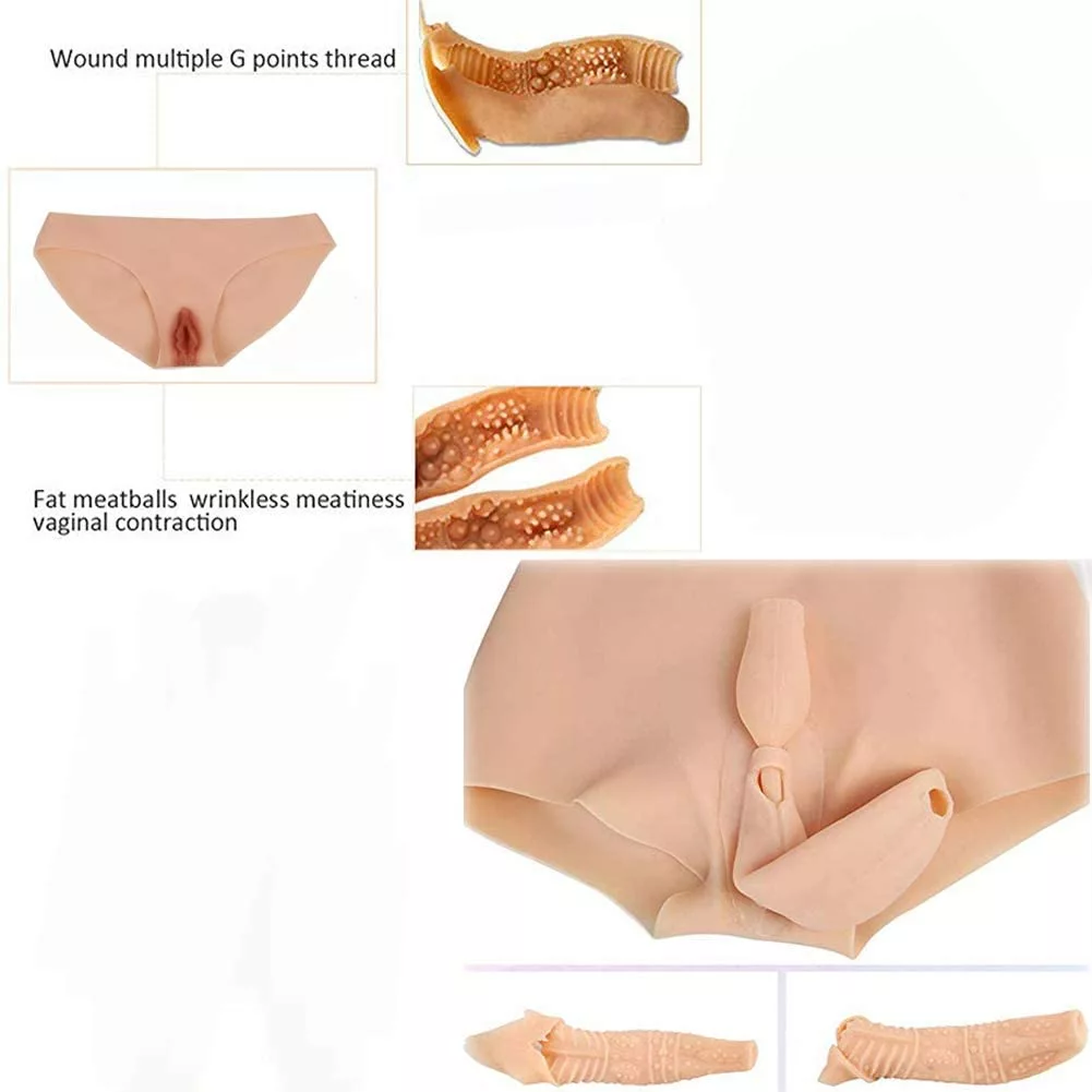 Hansamu Crossdresser Panty Silicone Fake Vagina Briefs 7 Hansamu Crossdresser Panty Silicone Fake Vagina Briefs - Afbeelding 7