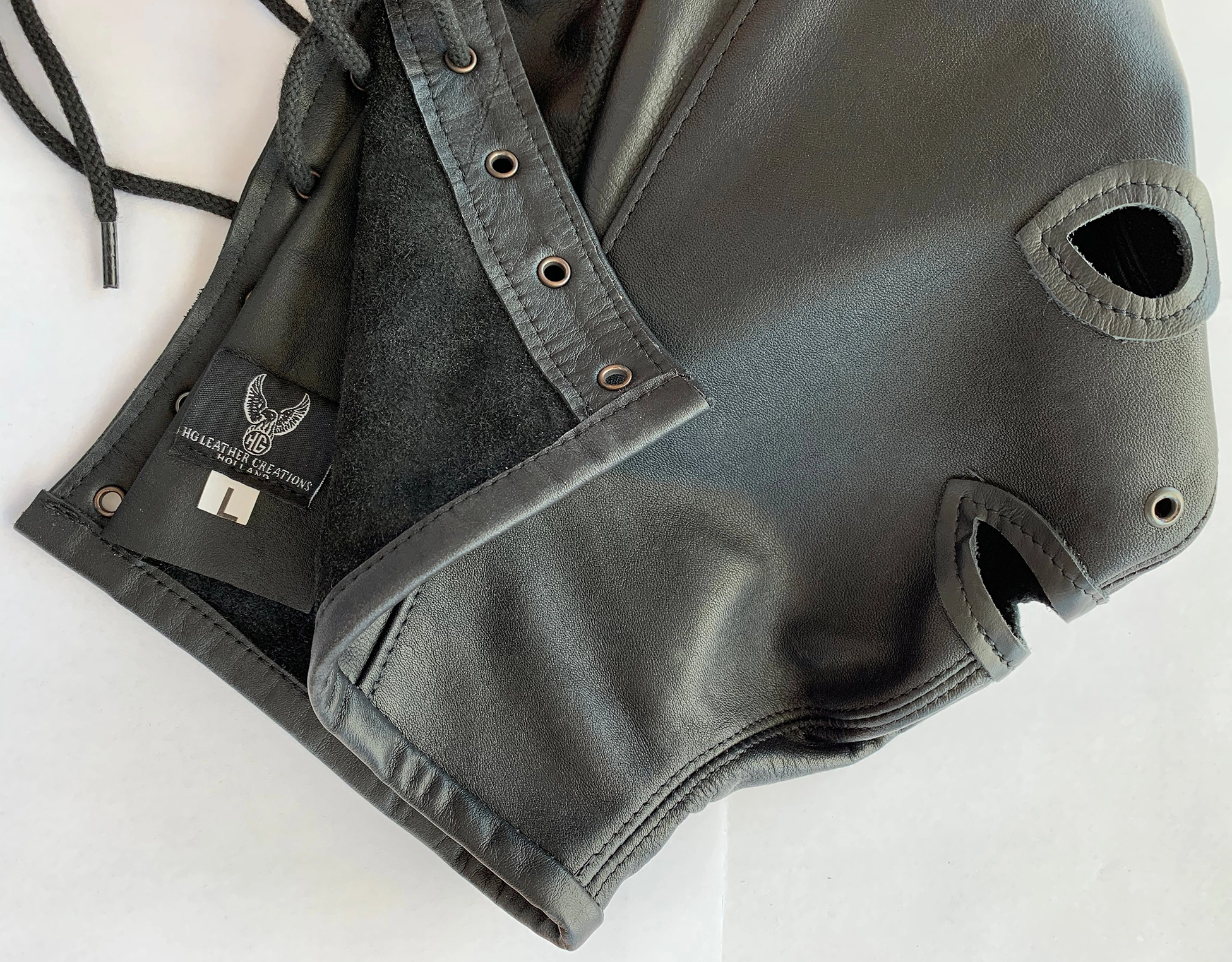 HG Leather Creations Klassiek Lederen SM Masker Van HG-Leather 4 HG Leather Creations Klassiek Lederen SM Masker Van HG-Leather - Afbeelding 4