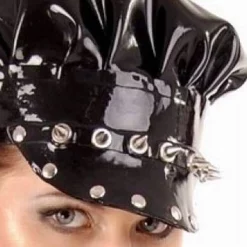 Latex By Anita Berg Latex Pet Met Rivets En Spikes Van Anita Berg AB4115 -Fetisj Mode Accessoires Winkel ab4115 red red latex cap with studs and spikes 9304