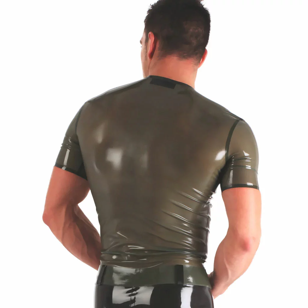 Honour Fetish Wear Heren Leger T-Shirt Groen Van Honour 3 Honour Fetish Wear Heren Leger T-Shirt Groen Van Honour - Afbeelding 3