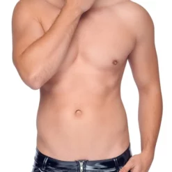 Heren Lak Shorts Van Black Level -Fetisj Mode Accessoires Winkel black level vinyl pants 1