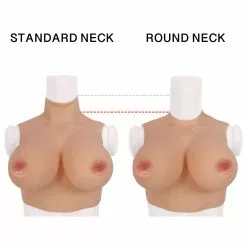 Hansamu Crossdressers Silicone Breast Forms - Pull-On Vest Style -Fetisj Mode Accessoires Winkel borstprthese neck 1