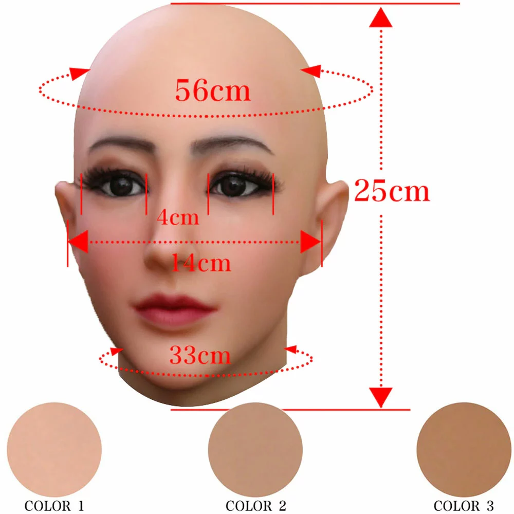 Hansamu Realistische Siliconen Crossdressing/Travestie Gezichtsmasker 2 Hansamu Realistische Siliconen Crossdressing/Travestie Gezichtsmasker - Afbeelding 2