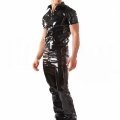 Honour Fetish Wear Vinyl Classic Boot Cut Jeans By Honour Clothing -Fetisj Mode Accessoires Winkel hr h1404 vinyl classic boot cut jeans 20089