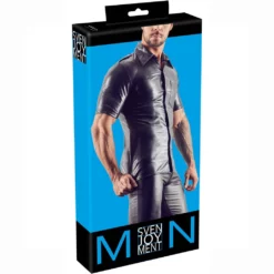 Sven Joyment Underwear Zwart Imitatie Leder Shirt Van Svenjoyment Underwear -Fetisj Mode Accessoires Winkel imitation leather shirt box