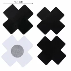 Tepel Sticker X - Zwart By Mae-Wear -Fetisj Mode Accessoires Winkel kruis