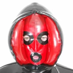Inflatable Latex Hood With 2 Zippers By Latexa
