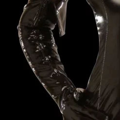 Zwarte Lange Lakhandschoenen Van Ledapol #1062 -Fetisj Mode Accessoires Winkel le 1062 black long pvc gloves 1062 9536