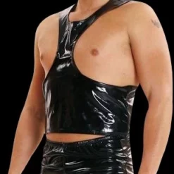 Zwarte Lak Boxershorts Van Ledapol 1357 -Fetisj Mode Accessoires Winkel le 1357 black pvc boxer shorts 1357 7697