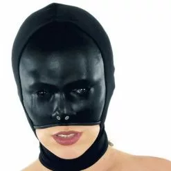 Zwart Lederen Masker Van Ledapol 5154