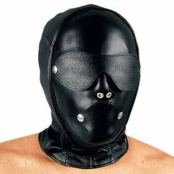 Lederen Dildo Gag Bondage Masker Van Ledapol