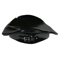 PVC Black Police Hat With Chain By Ledapol #1251 -Fetisj Mode Accessoires Winkel le1251 03