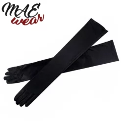 MAE-Wear Stretch Satin Opera Gloves One Size -Fetisj Mode Accessoires Winkel mae cl 031 female stretch satin opera gloves one size 24099