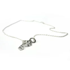 Verzilverde Halsketting 'Shades Of Gray' Van MAE-Wear 7 Verzilverde Halsketting 'Shades Of Gray' Van MAE-Wear -Fetisj Mode Accessoires Winkel mae cl 057 01fixed