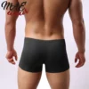 Zwarte Zijde-spandex Boxer Short Met Penis Sleuf Van MAE-Wear