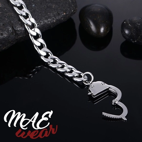 MAE-Wear Stalen Handboeien Armband 2 MAE-Wear Stalen Handboeien Armband - Afbeelding 2