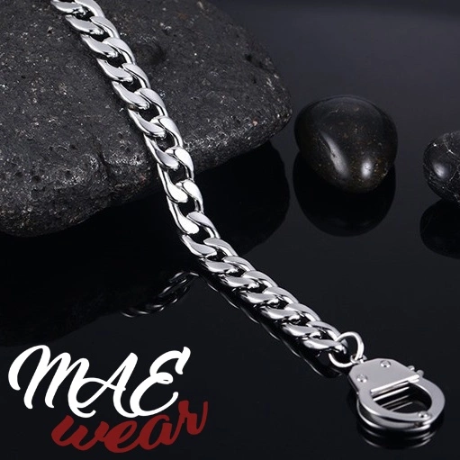 MAE-Wear Stalen Handboeien Armband 6 MAE-Wear Stalen Handboeien Armband - Afbeelding 6
