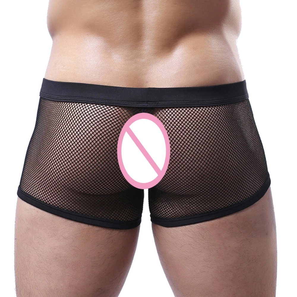 Zwarte Boxer Short Van Grof Visnet By MAE-Wear 2 Zwarte Boxer Short Van Grof Visnet By MAE-Wear - Afbeelding 2