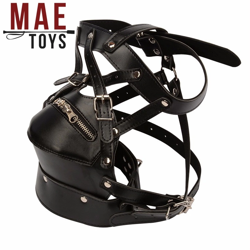 MAE-Toys Imitatielederen Bondage Slavenmasker Met Rits 2 MAE-Toys Imitatielederen Bondage Slavenmasker Met Rits - Afbeelding 2