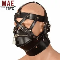 MAE-Toys Imitatielederen Bondage Slavenmasker Met Rits 10 MAE-Toys Imitatielederen Bondage Slavenmasker Met Rits -Fetisj Mode Accessoires Winkel mae sm 005 mae toys leatherlook bondage slave mask with zipper 27501 1