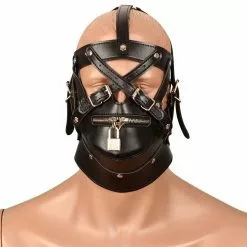 MAE-Toys Imitatielederen Bondage Slavenmasker Met Rits