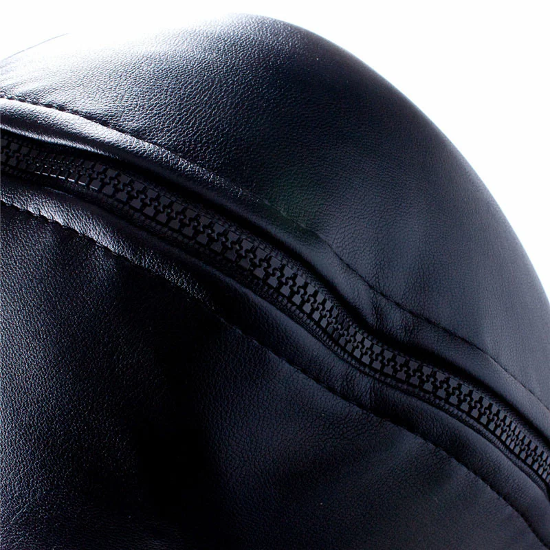 MAE-Toys Zwart Half-open Immitatieleder Masker 3 MAE-Toys Zwart Half-open Immitatieleder Masker - Afbeelding 3