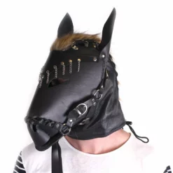 Strict Leather Horse Mask Black Leather -Fetisj Mode Accessoires Winkel opr 2960047 paardenmasker ponyplay