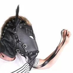 Strict Leather Horse Mask Black Leather