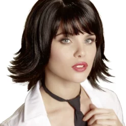 Cottelli Collection Schouderlange Zwarte Pruik 'Joanne' Van Wigged Love -Fetisj Mode Accessoires Winkel or 07736200000 black wig joanne 9832 1