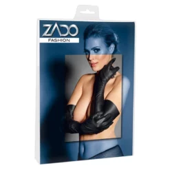 Zado Leather Fashion Lange Lamslederen Handschoenen S - XL Van ZADO -Fetisj Mode Accessoires Winkel or 2060094 long black leather gloves 26237