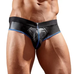 Sven Joyment Underwear Neoprene Jock In Zwart / Blauw Van Svenjoyment Underwear -Fetisj Mode Accessoires Winkel or 2120216 blue neoprene jock in black blue sizes s xl 27143
