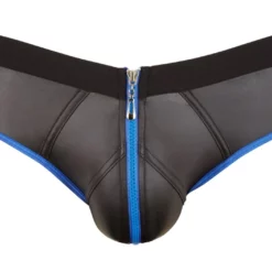 Sven Joyment Underwear Neoprene Jock In Zwart / Blauw Van Svenjoyment Underwear -Fetisj Mode Accessoires Winkel or 2120216 blue neoprene jock in black blue sizes s xl 27144