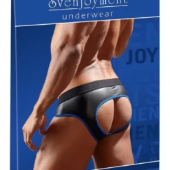Sven Joyment Underwear Neoprene Jock In Zwart / Blauw Van Svenjoyment Underwear -Fetisj Mode Accessoires Winkel or 2120216 blue neoprene jock in black blue sizes s xl 27145 2