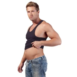 Sven Joyment Underwear Buik-weg-Shirt Zwart Van Svenjoyment Underwear -Fetisj Mode Accessoires Winkel or 2160536 muscle shirt black 28130