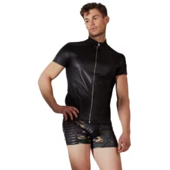 Zwart Mattlook Heren Shirt Van NEK -Fetisj Mode Accessoires Winkel or 2161109 03 1