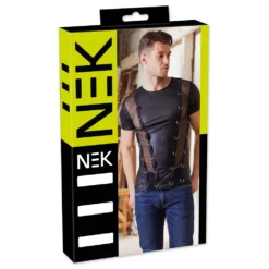 Heren Wetlook Shirt Met Ringen van NEK -Fetisj Mode Accessoires Winkel or 2161125 04