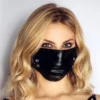 Noir Handmade Wetlook Mondmasker Met Studs Van Noir