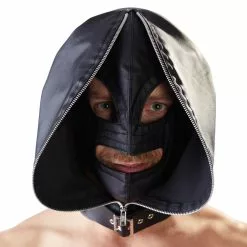 Imitatie Leder Dubbel Masker Van Fetish Collection