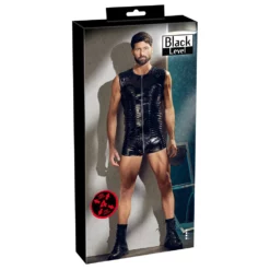 Heren Lak Biker Shirt Van Black Level -Fetisj Mode Accessoires Winkel or 28904961701 03 1