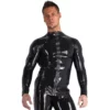 Late-X Fetish Wear Latex Longsleeve Shirt Met Rits Van Late-X